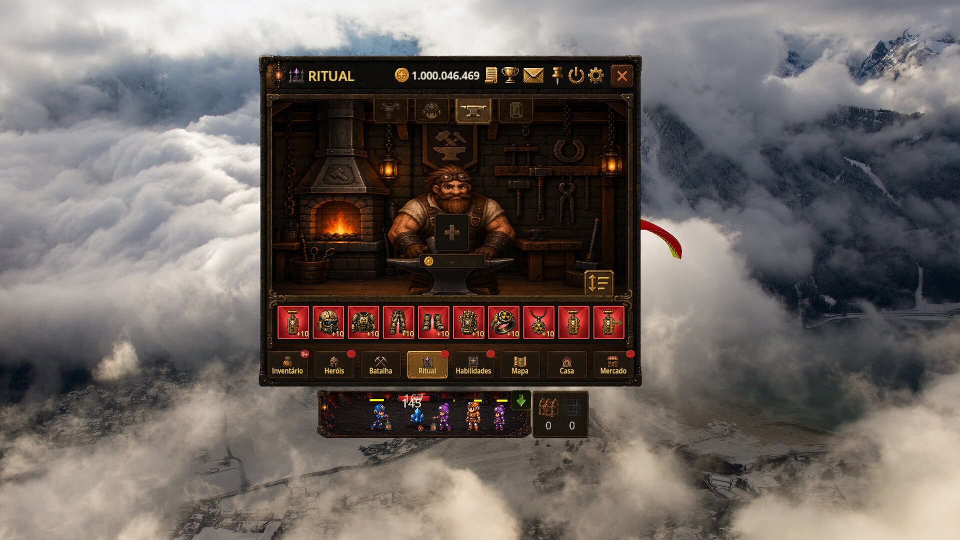 The equipment Forge interface